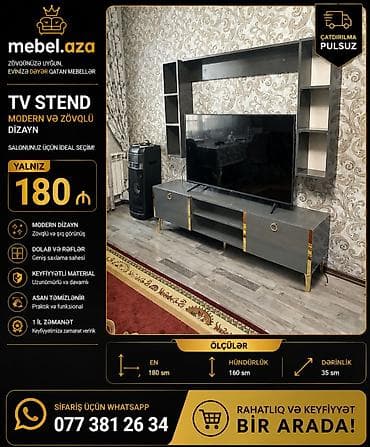 generator az: Yeni, Düz TV altlığı, Polkalı, Laminat, Azərbaycan — 1