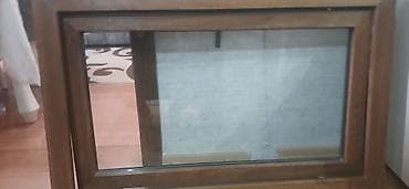 kreditle plastik pencere: İkiqat şüşə paketi Plastik pəncərə, Еni: 70 sm, Uzunluğu: 110 sm — 1