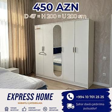 Yeni, 5 qapı, Güzgülü, Açılan, Düz dolab lalafo.az -da Yeni, 5 qapı, Güzgülü, Açılan, Düz dolab