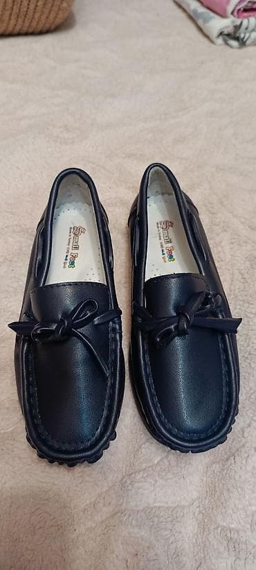 makas: Uşaq mokasinləri – Small Foot həqiqi deri materialdan dur,qizlar — 1