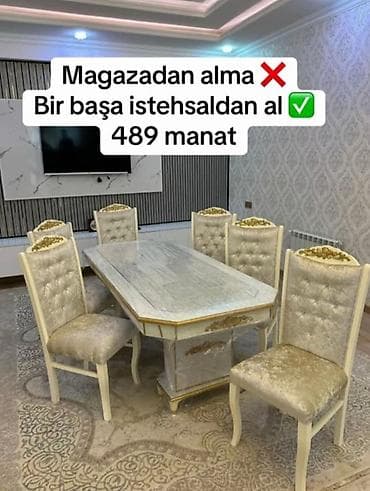stul gence: Qonaq otağı üçün, Yeni, 6 stul — 1