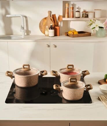 Məişət məhsulları: Qazan, rəng - Bej, Qranit, Karaca, Türkiyə — 7