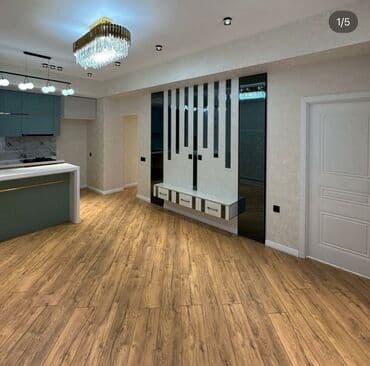 Mənzilin daxili interyer dizaynı açıq planlı yaşayış sahəsi təklif