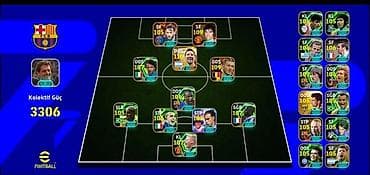 EFootball oyunu üçün yüksək reytinqli hesab/kart kolleksiyası satılır — 1