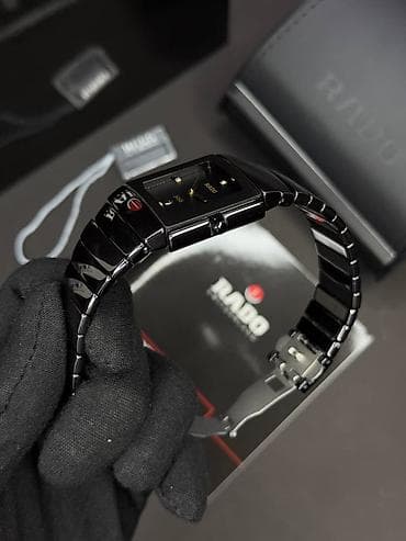 RADO Jubile kişi qol saatı - Korpus: düzbucaqlı, parlaq qara — 5
