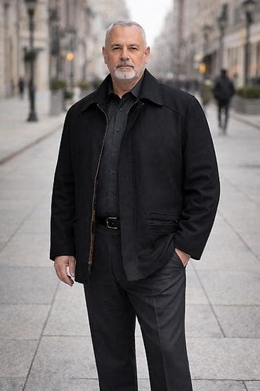 usta geyimi: Palto, 3XL, rəng - Qara — 1