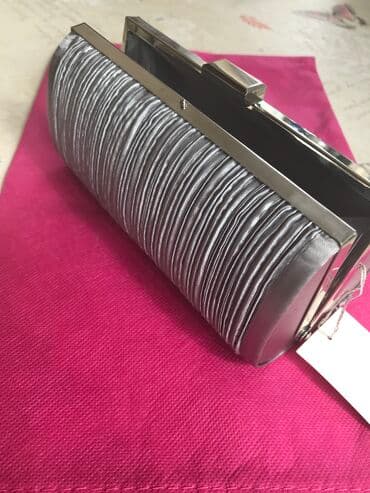 qaşlı çanta: Клач новый красивого серого цвета — 5