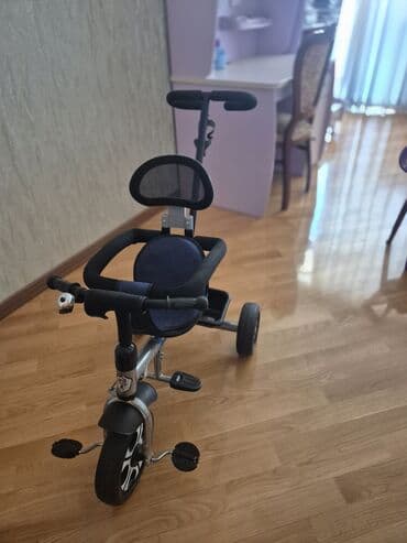 велосипет: Uşaq üçün üçtəkərli velosiped - Rəng: gümüşü gövdə, tünd mavi — 2
