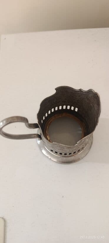 süfre: Məhsul: Gədimi qablar:Metal stəkanaltı (podstakanik) Mis — 2
