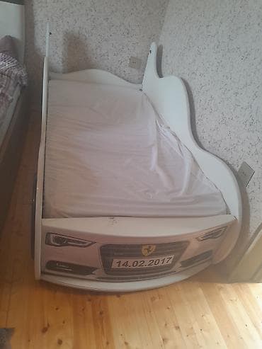 azbez boru: Uşaq üçün maşın formalı çarpayı - Dizayn: Avtomobil ön hissəsi — 1