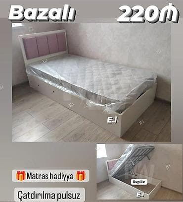 taxt doşekleri: Bazalı tək nəfərlik çarpayı - Qiymət: 220₼ (şəkildə göstərilib) - — 1