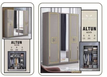 balkon skaflari: Yeni, Açılan, 4 qapılı Düz dolab, Qarderob, paltar dolabı, Türkiyə — 1