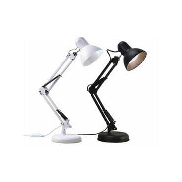 lampalar: Stolüstü lampa 
Rahat əyilib yığılır. Ağ və qara rəng var — 1