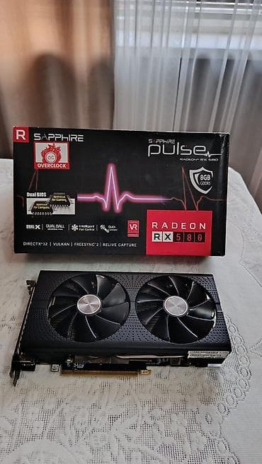 Videokart Sapphire Radeon RX 580, 8 GB, İşlənmiş lalafo.az -da Videokart Sapphire Radeon RX 580, 8 GB, İşlənmiş