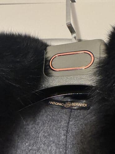 qadın gödəkçə: Qadın uzun palto – qara rəng Boynu temiz karakul 38 razmer Ici — 8