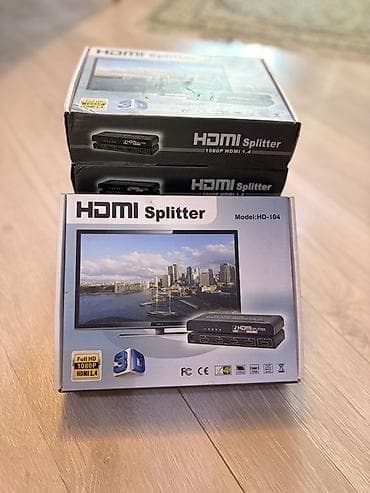 HDMI Splitter 1x4 – Model: HD-104 5 ədəddir hamısı birlikdə 40 AZn -