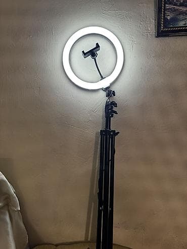 Halqavari LED işıq və tripodu - 10–12 düym diametrdə halqa LED işıq -
