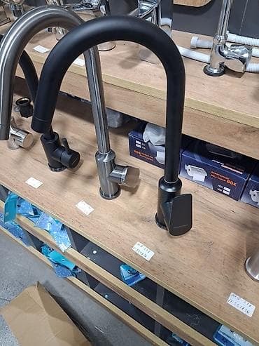keramik: Mətbəx üçün U formalı qarışdırıcı kran - Material: paslanmayan polad — 1