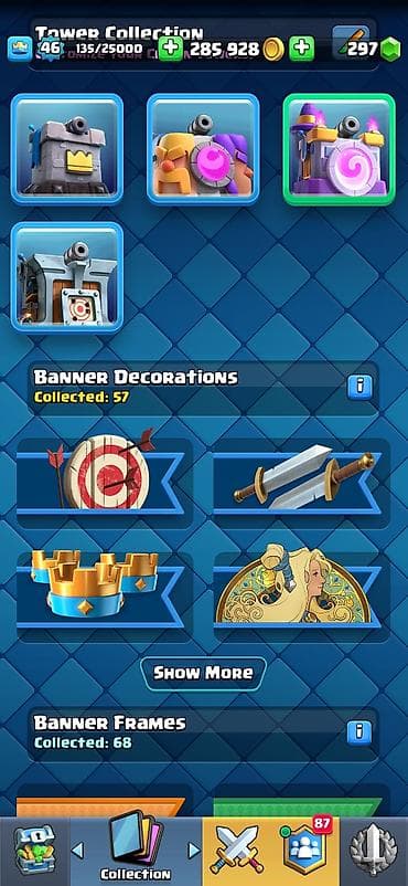 Косметика: Clash Royale hesabı – yüksək səviyyəli kosmetik kolleksiya və zəngin — 3