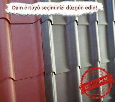 Metalltək dam örtüyü (metaltozlu/profilli kirəmit forması) -