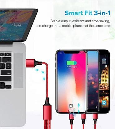iphona: 3 başlıqlı (micro usb, type-c, iphone) şarj kabeli təqdim edirik — 2