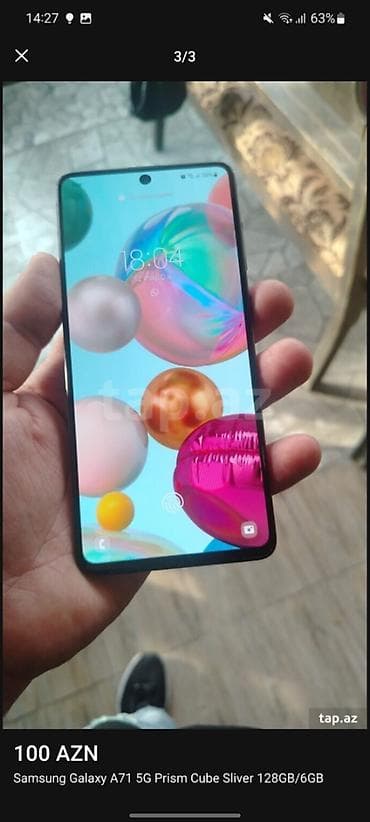 telefon 2ci əl: Samsung Galaxy A71, 128 GB, rəng - Boz — 1
