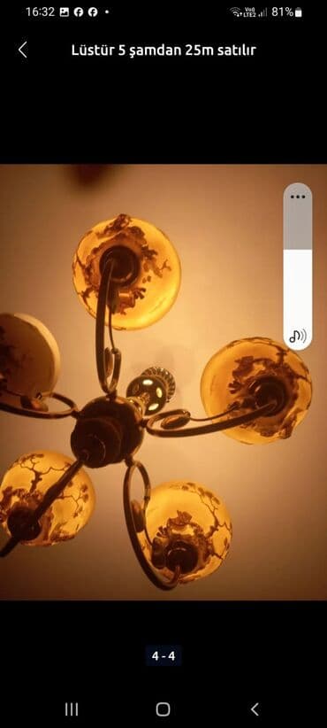 mars resmi: Çılçıraq, 5 lampa, Metal — 1