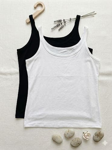 stringer alt paltarı: Qadınlar üçün bazalı mayka/top dəsti - Model: İncə askılı və klassik — 2