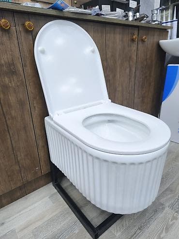 Müasir sanitariya otaqları üçün asma tipli tualet qabı - Dizayn: Oval — 2