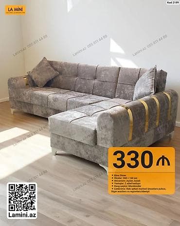 Künc divan – La Mini (Kod: 2199) - Ölçülər: 260 × 160 sm - Mexanizm — 1