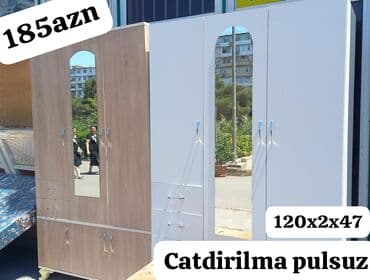 Dolablar: Yeni, Açılan, 3 qapılı Düz dolab, Qarderob, paltar dolabı, Azərbaycan — 1