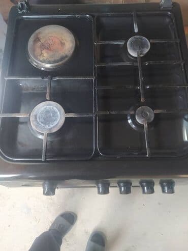 Qaz sobası Ayrıca dayanan, 4 gözlü, İşlənmiş