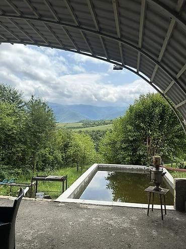 sumqayit kiraye evler heyet evi: Dağ mənzərəli, həyətində hovuzlu və manqallı geniş 8yerlik kend evi — 1