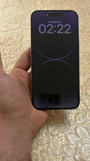 IPhone 14 Pro, 256 GB, Deep Purple, Barmaq izi, Simsiz şarj, Face ID
