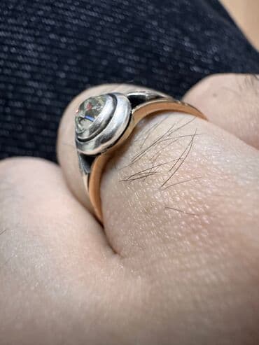 qizil tek qas uzukler ve qiymetleri: Üzük, Sarı qızıl, 583 Əyar, Brilyant, 0.51-1.00 Karat — 3