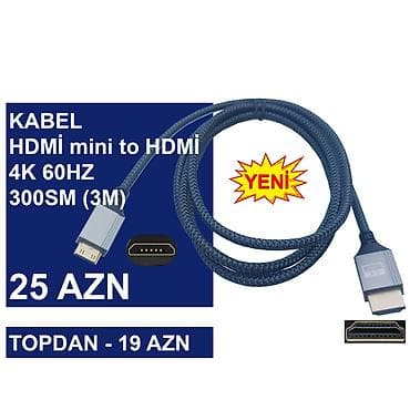 es: HDMİ Micro/Mini Kabellər ⭐HDMİ micro to HDMİ 0,3m 4K 60HZ – 15 AZN — 7