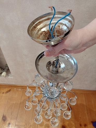 taxta lüstur: Çılçıraq, 1 lampa, Metal — 6