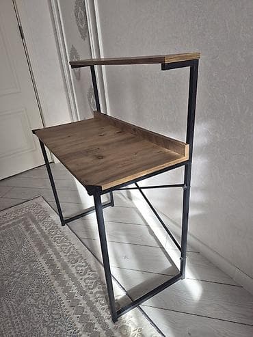 polkalar yigilmasi: Düz masa, Stulsuz, Polkalı, Siyirməsiz, Metal — 1