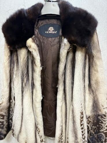 женские шубы из чернобурки: Femina markalı qadın kürkü - Material: təbii xəz (şaquli tünd-işıq — 3