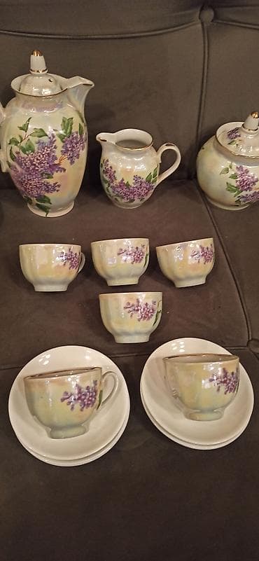 saxlama qabı: Çay dəsti, rəng - Yasəmən, Farfor — 5