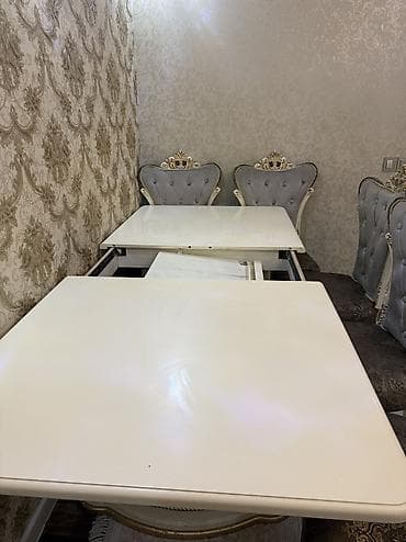 stulla: Açılan, Dördbucaq masa, 6 stul — 7