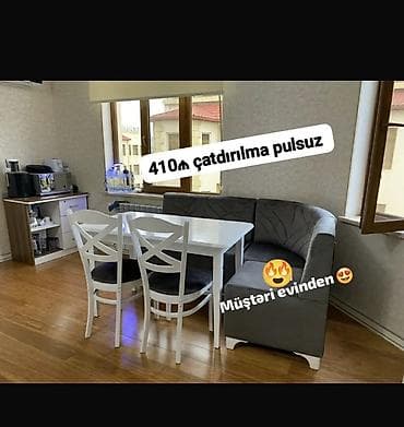 metbext stol stul: Künc divan, Mətbəx üçün, Açılmayan — 1