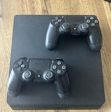 hdm: Sony PlayStation 4 Slim oyun konsolu + 2 ədəd DualShock 4 pultu — 1