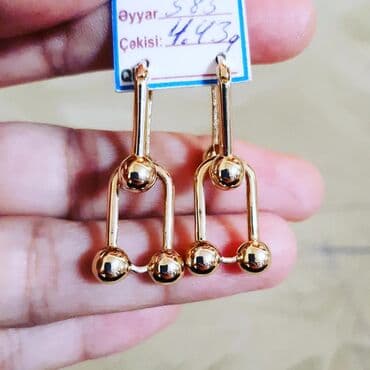 sirqalar qizil: Sırğa, Tiffany, Sarı qızıl, 585 Əyar, 443 g — 3