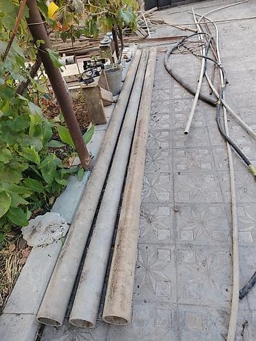 унитаз б у: 3 eded diametri 120 mm qalınlıq 10mm uzunluğu 4 metr asbest boru her — 2