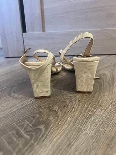 Basanoşka və səndəllər: Elle, Ölçü: 40, rəng - Ağ, İşlənmiş — 2