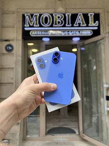 iphone ucuz modeli: IPhone 16, 128 GB, Göy, Face ID, Simsiz şarj, Zəmanət — 2