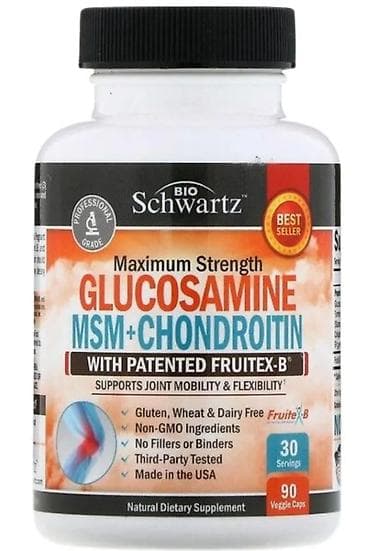 evalar vitamin c: BioSchwartz Maximum Strength Glucosamine MSM + Chondroitin (patentli — 3