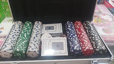 oyun tapancaları: Poker fiska dəsti.300 ədəd (professional).2 dəst kart.5 oyun zəri — 2