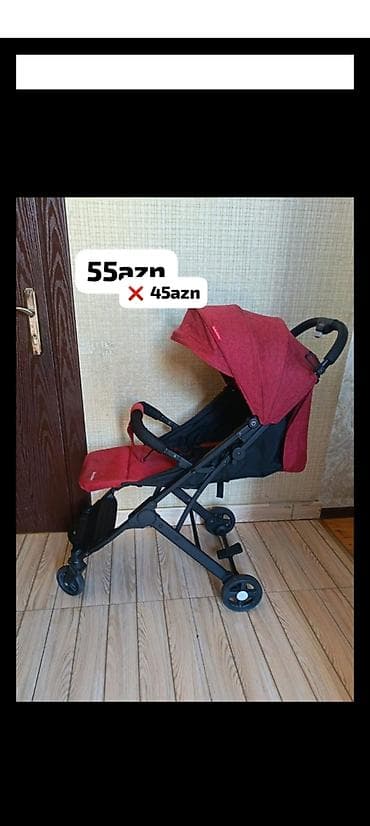 Uşaq arabaları: Uwaq arabasi Yaxsi veziyyetde. Qiymet 55 azn yox ❌45azn Unvan. Bine — 1